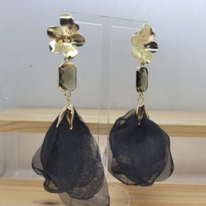 Aros trio dorado y negro