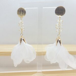 Aros trio dorado y blanco