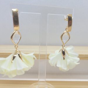 Aros trio dorado y blanco
