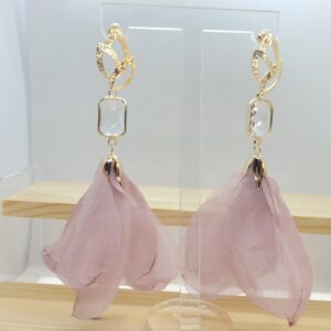 Aros trio dorado y rosa palo