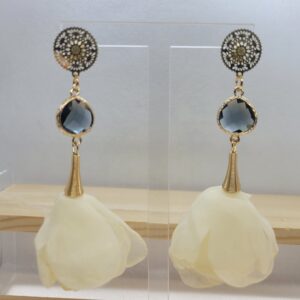 Aros trio dorado y blanco