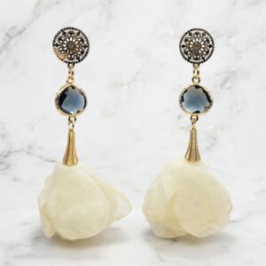 Aros trio dorado y blanco