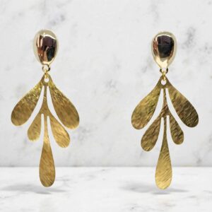 Aros dorados de hoja