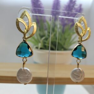 Aros trio dorado calipso y perla