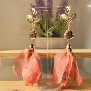 Aros trio dorado y palo de rosa
