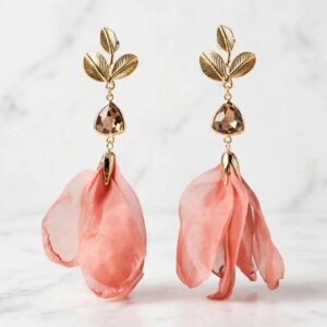 Aros trio dorado y palo de rosa