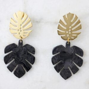 Aros dorados y negro